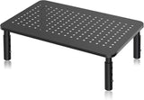Metal Monitor Riser - Screen Stand - Adjustable in 3 Heights - Black