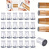 Chair Leg Caps Set of 24 - Ø 16-22 mm - Round - Transparent Silicone - Floor Protectors for Wooden Floors