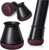 Black Chair Leg Caps - Set of 24 - Size M - Silicone Floor Protectors - Against Scratches and Noise