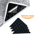 Rug Stoppers - Set of 8 - Anti-Slip for Carpet - Washable & Reusable - Triangular Black