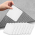Rug Stoppers Square - Set of 8 - 10 x 10 cm - Anti-Slip Pads for Carpet - Washable & Reusable - White