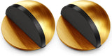 Door Stopper Floor Half Moon - Set of 2 - Gold - Self-adhesive - No Drilling - Stainless Steel