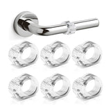 Door Handle Protectors White - Set of 6 - Door Stopper for Latch - Wall Protection - PVC Bumpers
