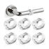 Door Handle Protectors White - Set of 6 - Door Stopper for Latch - Wall Protection - PVC Bumpers