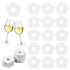 100 Pieces Wine Glass Markers Paper - Blank Flower Place Cards - DIY Wine Hangers for Weddings & Parties - White