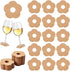 300 Pieces Wine Glass Markers Paper - Blank Flower Place Cards - DIY Wine Hangers for Weddings & Parties - Brown
