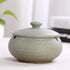 Ceramic Ashtray with Lid - Green - Wind Ashtray for Outdoor & Indoor - Decorative & Anti-Odor