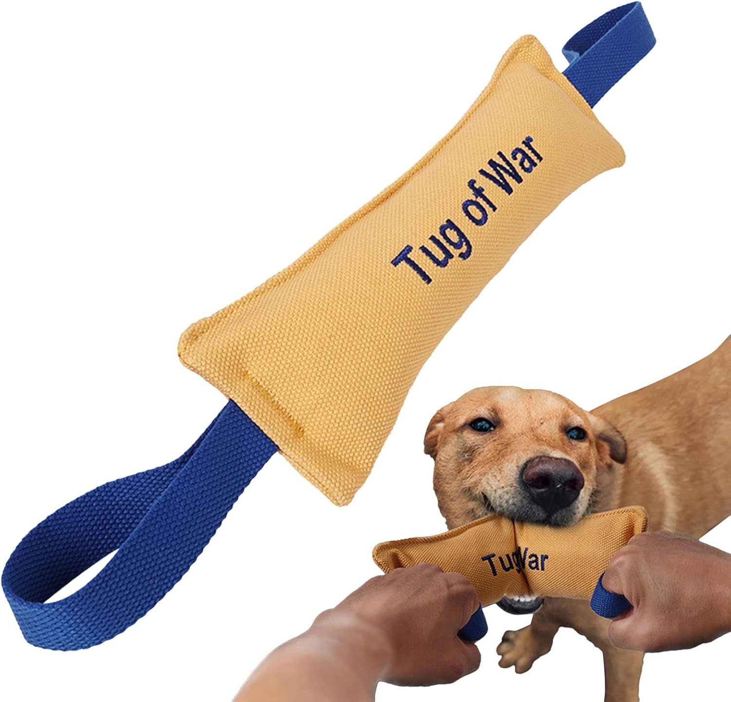 Bite Resistant Dog Toys - Heavy Duty Training Toys with Bite Resistance - Dog Tug Toys - Highly Efficient and Durable Training Aids - Yellow - One