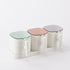 Herb jars - plastic herb jars - with airtight lids - 3 compartments