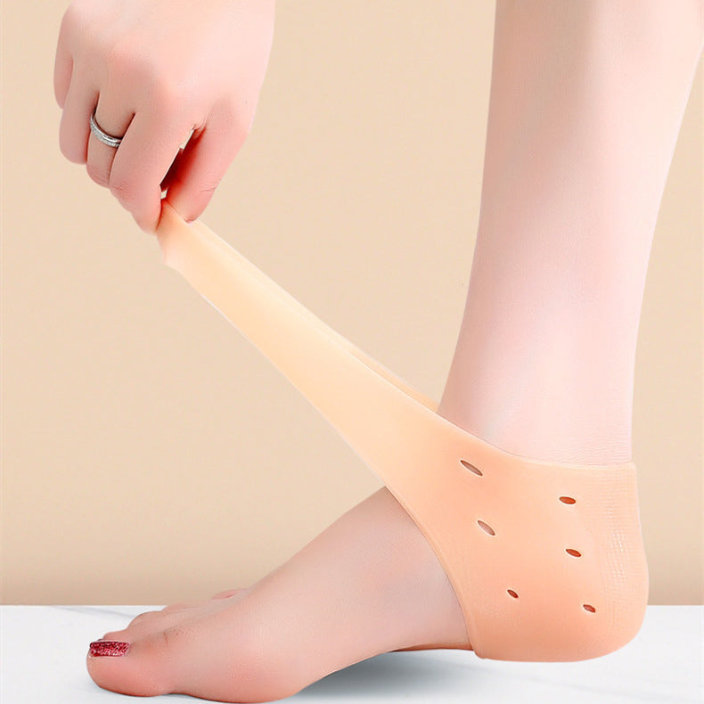 Silicone Heel Protectors – Anti-Crack Heel Socks – Moisturizing Heel Socks for Dry & Cracked Heels – Comfortable for Women and Men – Anti-Friction & Recovery