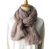 Pink Cotton Linen Scarf for Men and Women, 180x70 cm Oversized Lightweight Breathable, UV Protection for Summer and Warmth in Winter