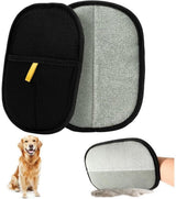 2-Piece Electrostatic Pet Hair Removal Gloves for Cats and Dogs, Reusable Washable Grooming Mitt for Furniture Clothing and Car Seats