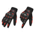Red Full Finger Outdoor Cycling Motorcycle Sports Gloves, Nylon Material with Comfortable Sweat Holes and Joint Protection, Anti-Slip Anti-Impact Size XL