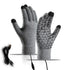 Gray USB 5V Direct-Plug Electric Heating Gloves, Knitted Winter Warm Cycling Skiing Fishing Gloves Non-Adjustable Constant Heat Requires Power Bank for Operation