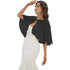 Chiffon Capelet Shawl Wrap for Women Evening Dress Wedding, Button Front Lightweight Flowing Design with Two Wearing Styles, Hand Wash Cold for Easy Care