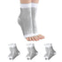 White Neuropathy Socks 3 Pairs S/M, Soothing Compression for Neuropathy Pain Tendinitis Plantar Fasciitis, Breathable Thermal Nylon with Ankle Support for Recovery