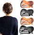 4 Pack Large Acrylic Hair Claw Clips with Strong Non-Slip Grip and Metal Springs for Thick, Curly and Long Hair, Amber and Black
