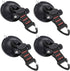 4 Pack Heavy Duty Rotating Suction Cup Anchors with Locking Handles for Tents, Awnings, Travel and Smooth Surfaces, Black