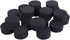 24 Pack Self-Adhesive Flower Pot Feet, Round Plant Pot Risers for Drainage, Slip Protection and Patio Protection, Black, 1.5 cm