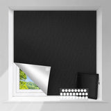 Portable Blackout Window Blind with Self-Adhesive Hook and Loop Straps, No-Drill Polyester Sun Blocker for Travel and Bedrooms, 150 x 200 cm