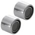 2 pcs 20 mm Internal Thread Water Saving Faucet Spout Aerator Nozzle, Rubber material, Silver/Black Finish Options