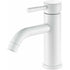 Bathroom Faucet, Stainless Steel Sink Faucet, Water-Saving Flow, Splash Reduction, Ceramic Cartridge, White Finish