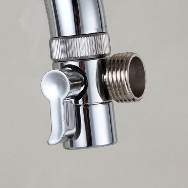 Faucet Adapter Kitchen Faucet Diverter Valve Faucet Connection for Bathroom Faucet Shower, brass material, M22/M24 Thread Compatibility, Chrome Finish