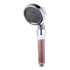 Large three-speed switch F three-stage adjustable transparent shower head suitable for bathroom, home, White Finish
