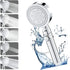 High Pressure Water-Saving Hand Shower Head, 5 Spray Types, Handheld Bathroom Shower Head, Easy-Clean Nozzle, Chrome Finish