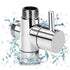 Diverter Valve Bathtub Shower Three-Way Valve, brass material, 1/2" Thread, G1/2 Thread, 3-Way Diverter, Chrome Finish