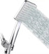 Handheld High Pressure Shower Head with 6 Spray Modes, 1.5m Shower Hose, ABS material, G1/2 Thread, Silver Finish