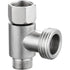 3-way 3/8" and 1/2" 3-way adapter Tee connector Stainless steel 3/8" water pipe T-connector, G1/2 Thread, Brushed Nickel Finish
