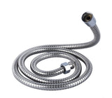 Stainless Steel Shower Hose, 2.5 m Length, EPDM Inner Hose, Flexible Bathroom Connection, pressure-boosted flow, Silver Finish