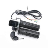 Replacement Electric Throttle Handle for Electric Bike Scooter Twist Throttle Handle with LCD Display and Power, Made of Abs, Black Color