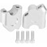 Sturdy Heavy Duty Universal 22mm Motorcycle Handlebar Riser Clamp Adapter, Chrome, Made of Aluminum, Top Quality