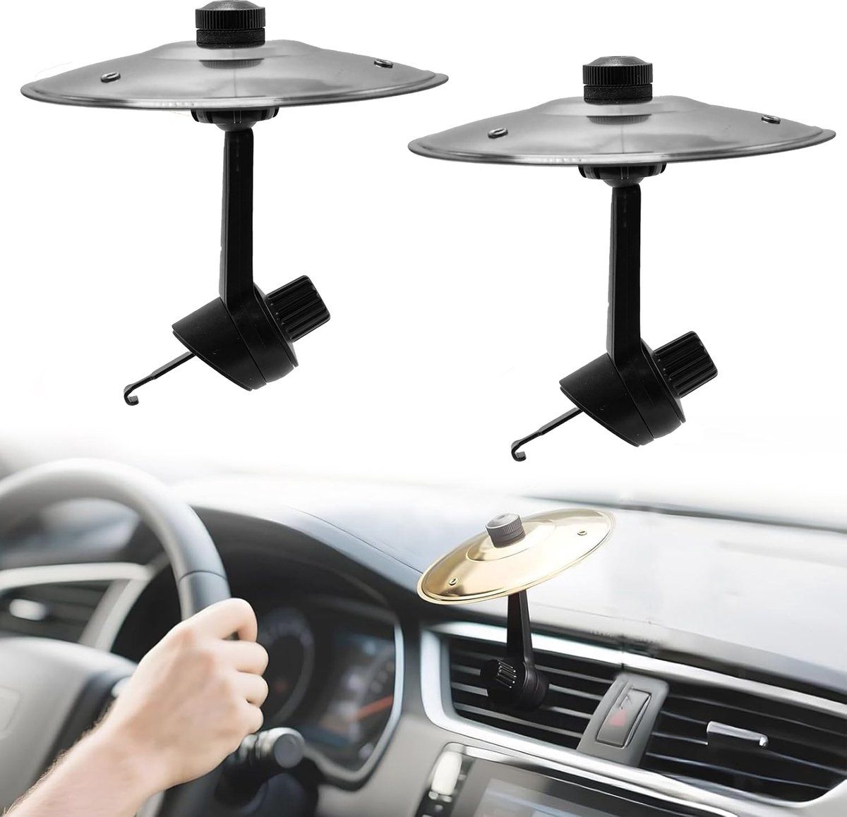 Anti - crash cymbals for cars 2 pieces Car cymbal air vents for for vent for drum for Replacement Part, Easy to Use