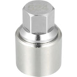 Replacement 524 Key Remover Locking Sleeve Nut Car Wheel Anti-Theft for VW Touareg Magotan Tiguan Phaeton, Made of Metal, Silver Color