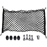 High Performance Luggage net for car, flexible luggage net, safety net with 4 hooks, Made of Nylon, Black Color