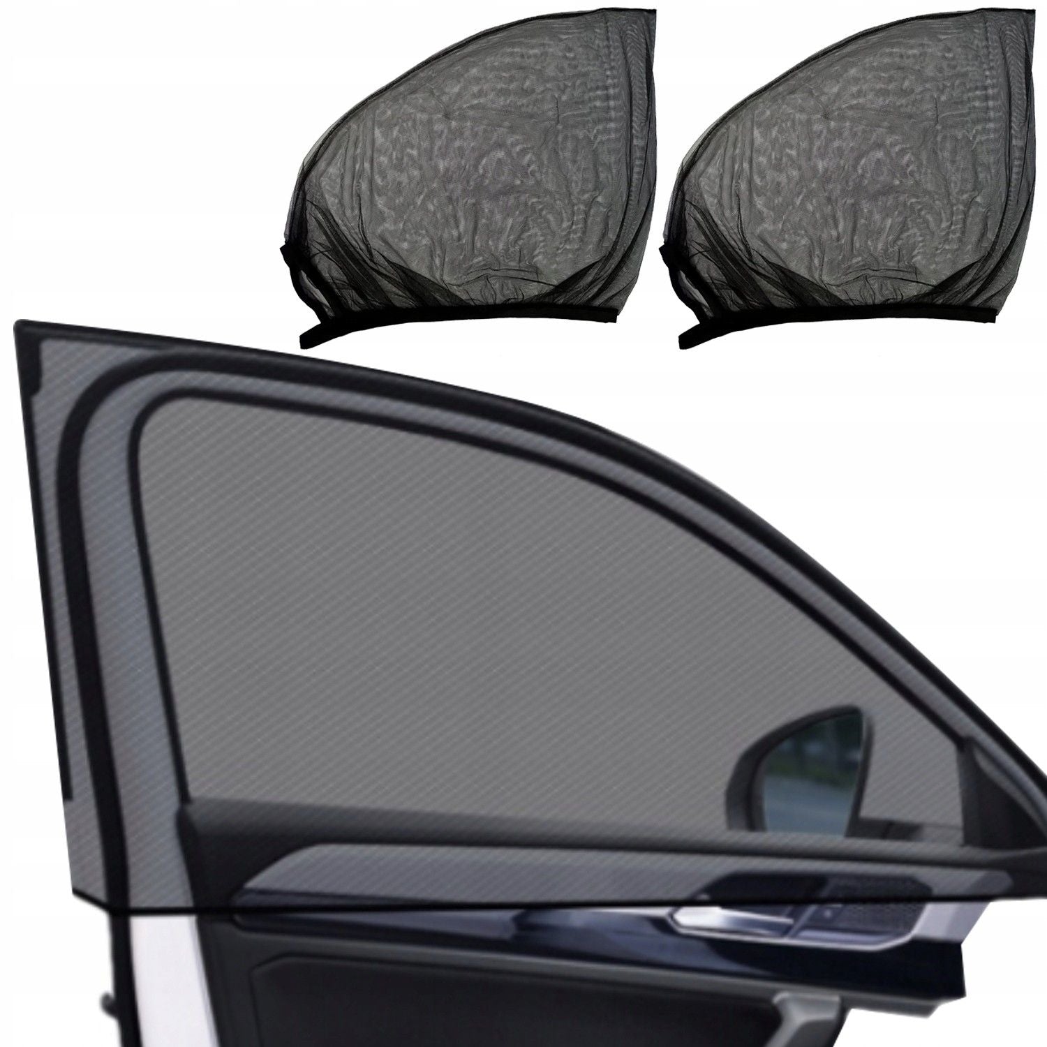 Sturdy Heavy Duty Sunshade / Mosquito Net for Car - Attached over the car door, Made of Nylon, Top Quality, Easy to Use