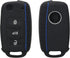 Reliable Professional Black Blue Car Key Cover Compatible with VW Skoda Seat 3-Button C, Great Value, Easy to Use