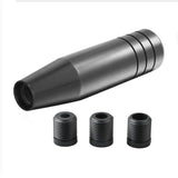 Aluminum Car Gear Shift Knob, Universal Long Handle Manual Gear Shifter Lever with 3 Thread Adapters M8 M10 M12, by DEBUNS, Black Color