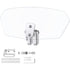 Motorcycle Windshield Adjustable Clip On Windscreen Extension Spoiler Wind Deflector for Motorcycle-Clear, Replacement Part
