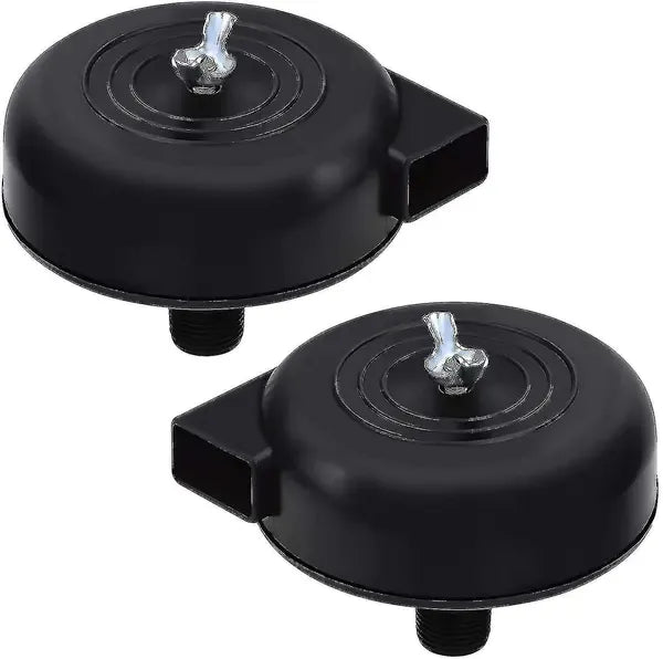 2 pcs compressor filter, 16mm 3/8pt male thread silent compressor for air compressor (black) Kic, Plastic material, Black Color
