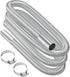 Air heater hose, 300 cm Diameter 2.5 cm stainless steel exhaust pipe, parking heater pipe with 2 hose clamps, for parking heater 300CM
