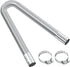 Exhaust pipe for parking heater, 60 cm stainless steel exhaust pipe Car exhaust pipe with 2 stainless steel clamps for diesel heater 60cm