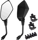 Universal Rearview Mirrors for Motorcycle - Side Mirror - Mirror, ABS + Steel material, direct exterior replacement