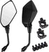 Universal Rearview Mirrors for Motorcycle - Side Mirror - Mirror, ABS + Steel material, direct exterior replacement