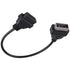 Diagnostic Cable, 14 Pin to 16 Pin OBD2 Adapter Connector Diagnostic Cable for Nissan, Plastic + Metal material, Black Color