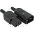 1 pair AC250V 10A IEC C14 male C13 female, 3 pin terminals Inline adapter contact power socket, Copper material