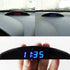 12V Digital LED Alarm Car Clock Voltmeter Thermometer, Plastic material, automotive replacement use, vehicle maintenance accessory, Blue Color